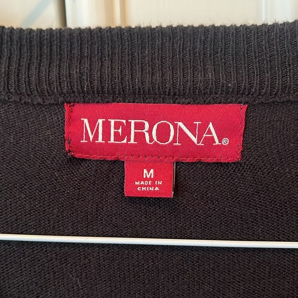 Black cardigan with ruffle front - Picture 3 of 5